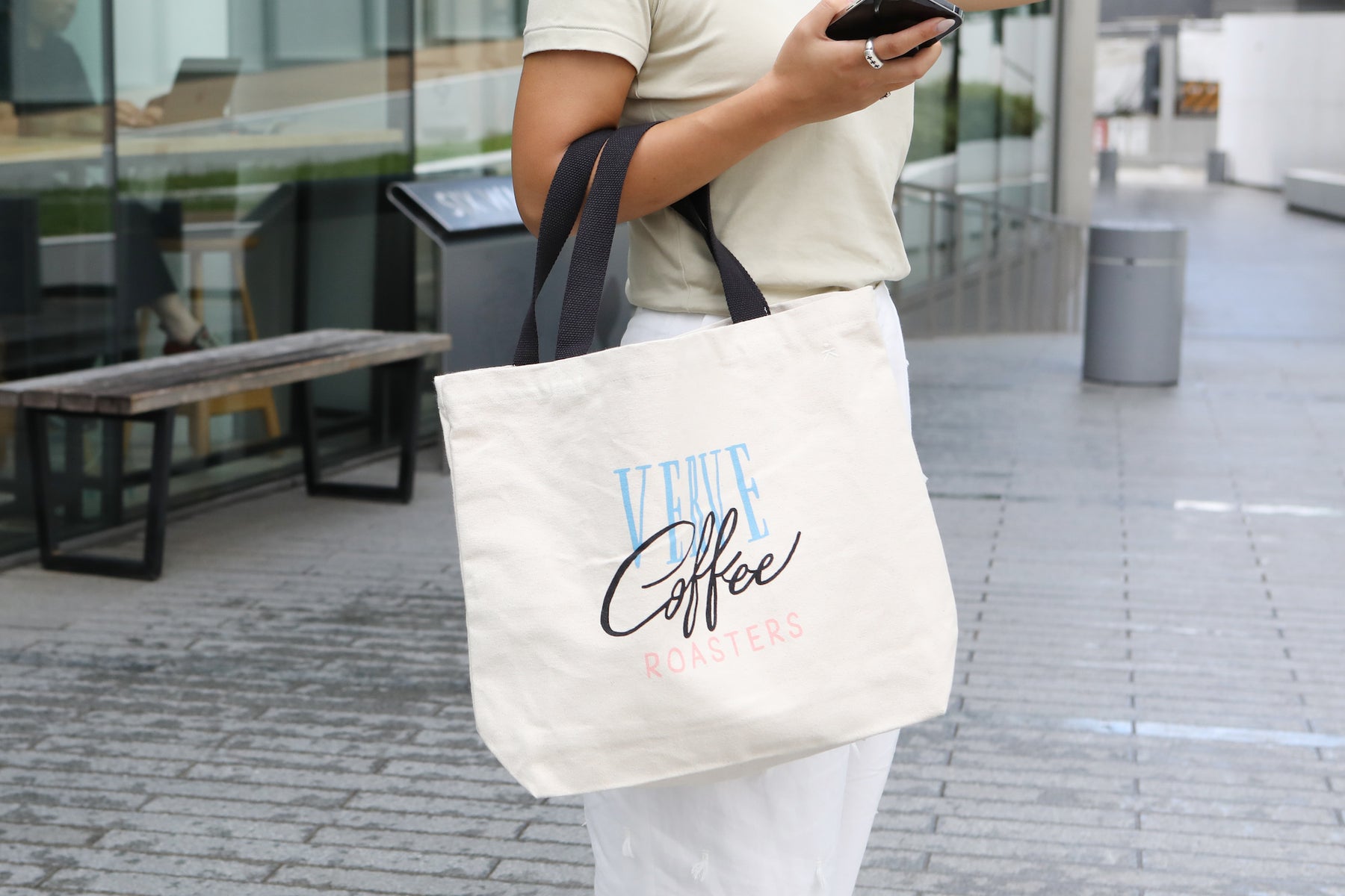 ORGANIC CANVAS TOTE BAG - PASTEL