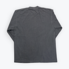 6.5oz Long Sleeve Garment Dye Crew Neck T-Shirt Vintage Black 6.5oz Long Sleeve Garment Dye Crew Neck T-Shirt Vintage Black