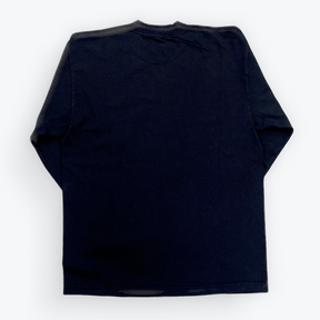 6.5oz Long Sleeve Garment Dye Crew Neck T-Shirt Black